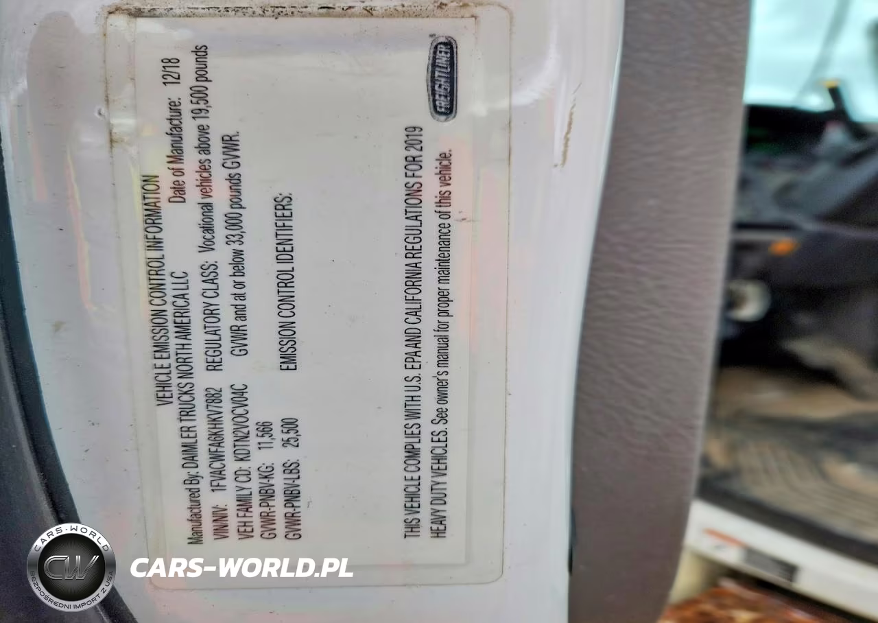 2019 Freightliner Budiness Class M2 Box Truck VIN:1FVACWFA6KHKV7882 - 10