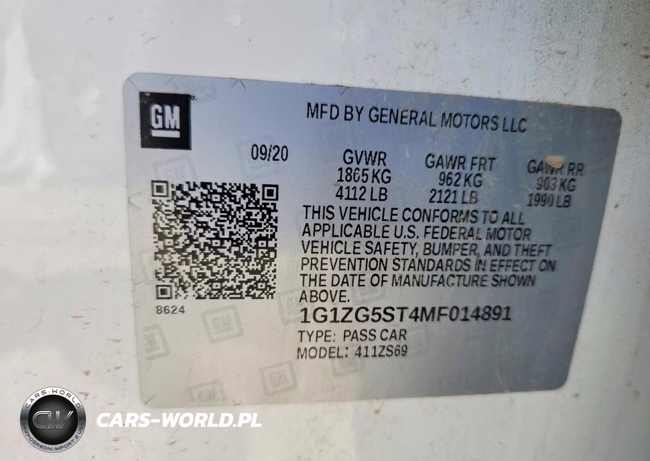 2021 Chevrolet Malibu Rs VIN:1G1ZG5ST4MF014891 - 12