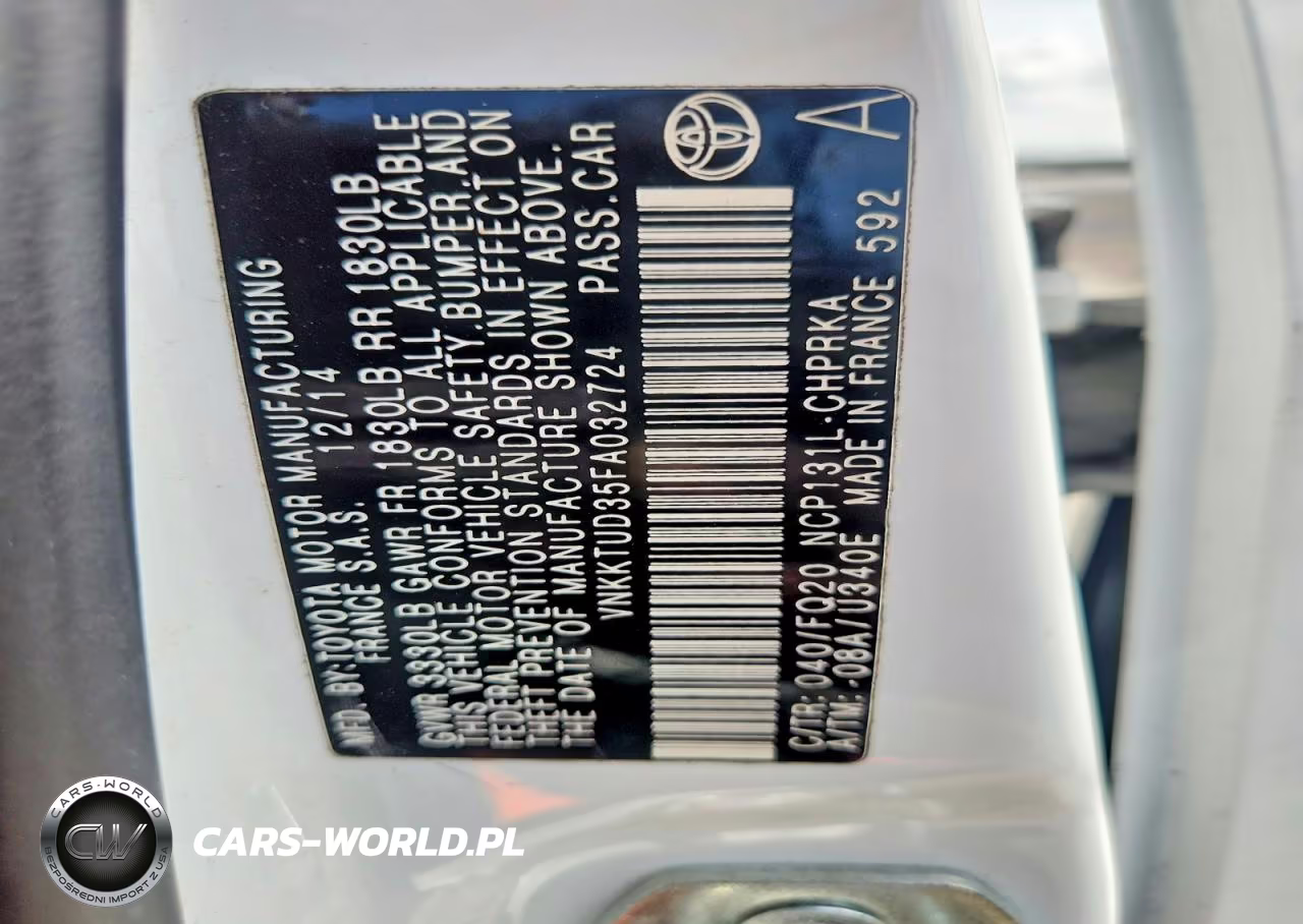 2015 Toyota Yaris 5-Door L VIN:VNKKTUD35FA032724 - 12