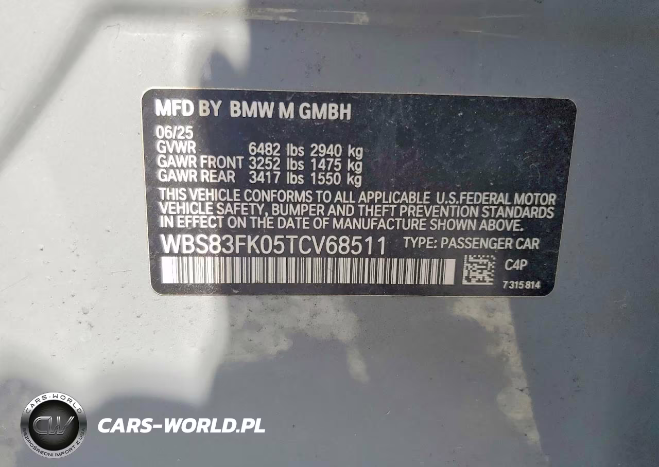 2026 BMW M5 VIN:WBS83FK05TCV68511 - 12