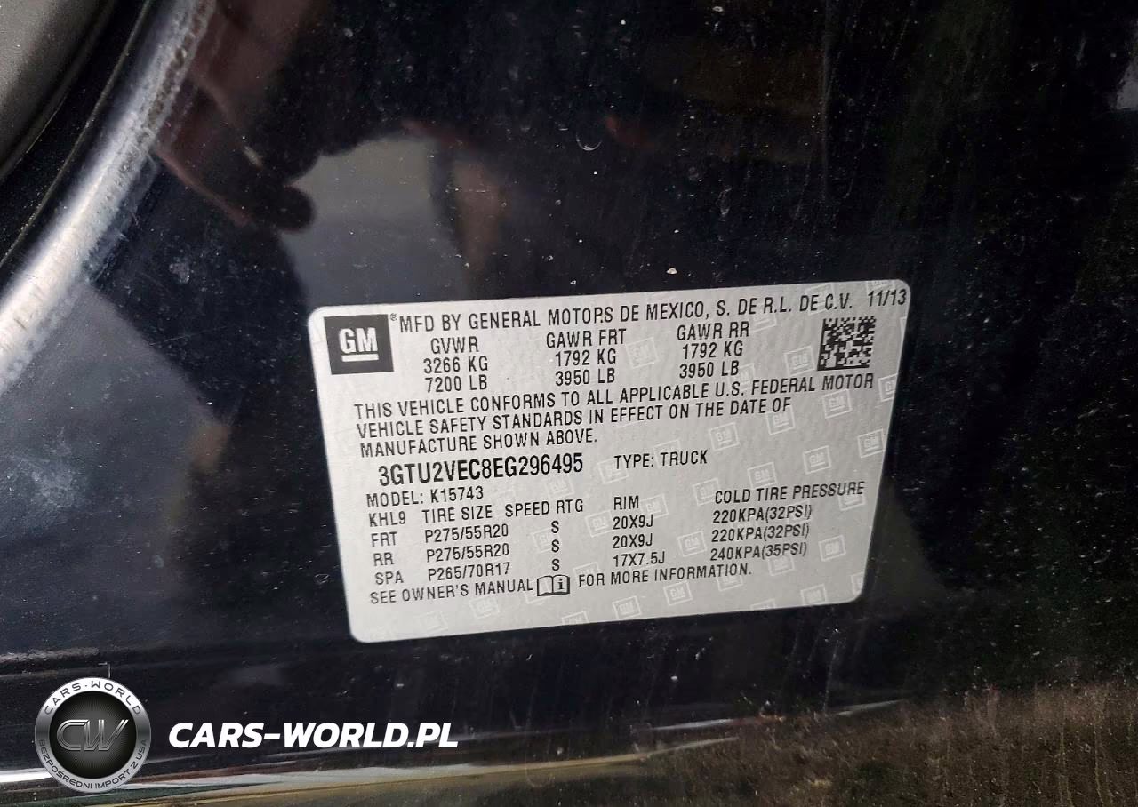 2014 GMC Sierra K1500 Slt VIN:3GTU2VEC8EG296495 - 12