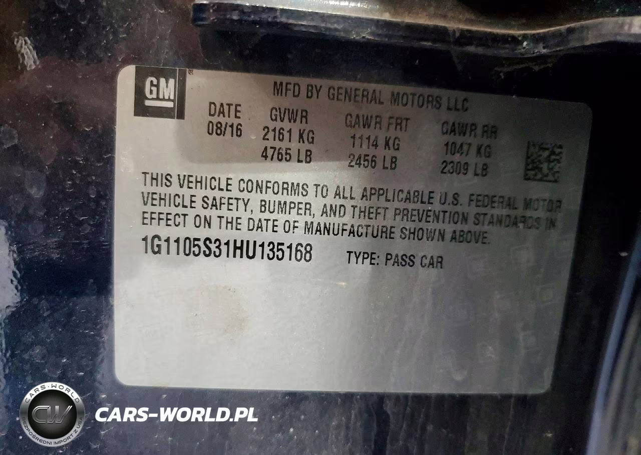 2017 Chevrolet Impala Lt VIN:1G1105S31HU135168 - 13