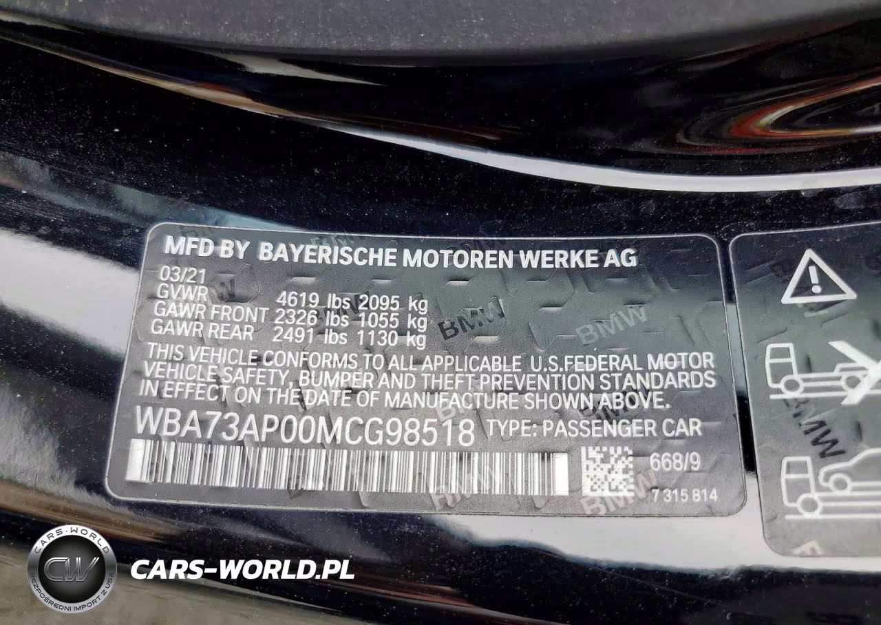 2021 BMW 430Xi VIN:WBA73AP00MCG98518 - 12