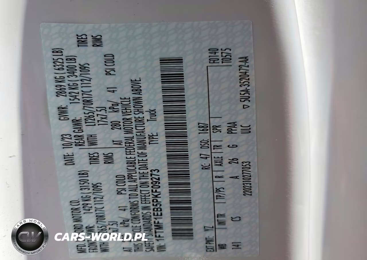 2023 Ford F150 VIN:1FTMF1EB5PKF09273 - 12