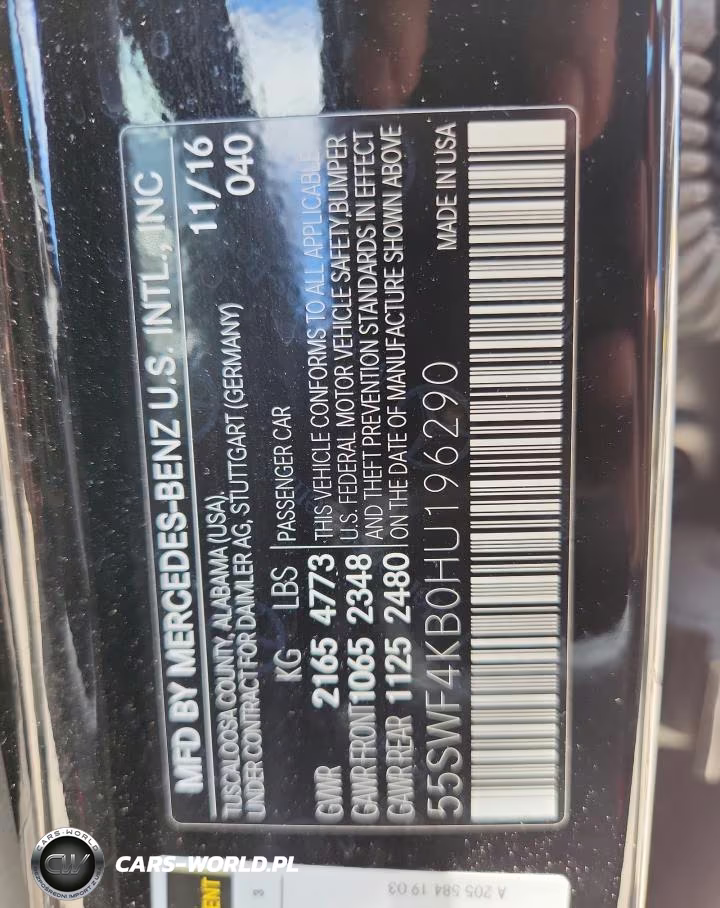 2017 Mercedes-Benz C 300 4Matic VIN:55SWF4KB0HU196290 - 12