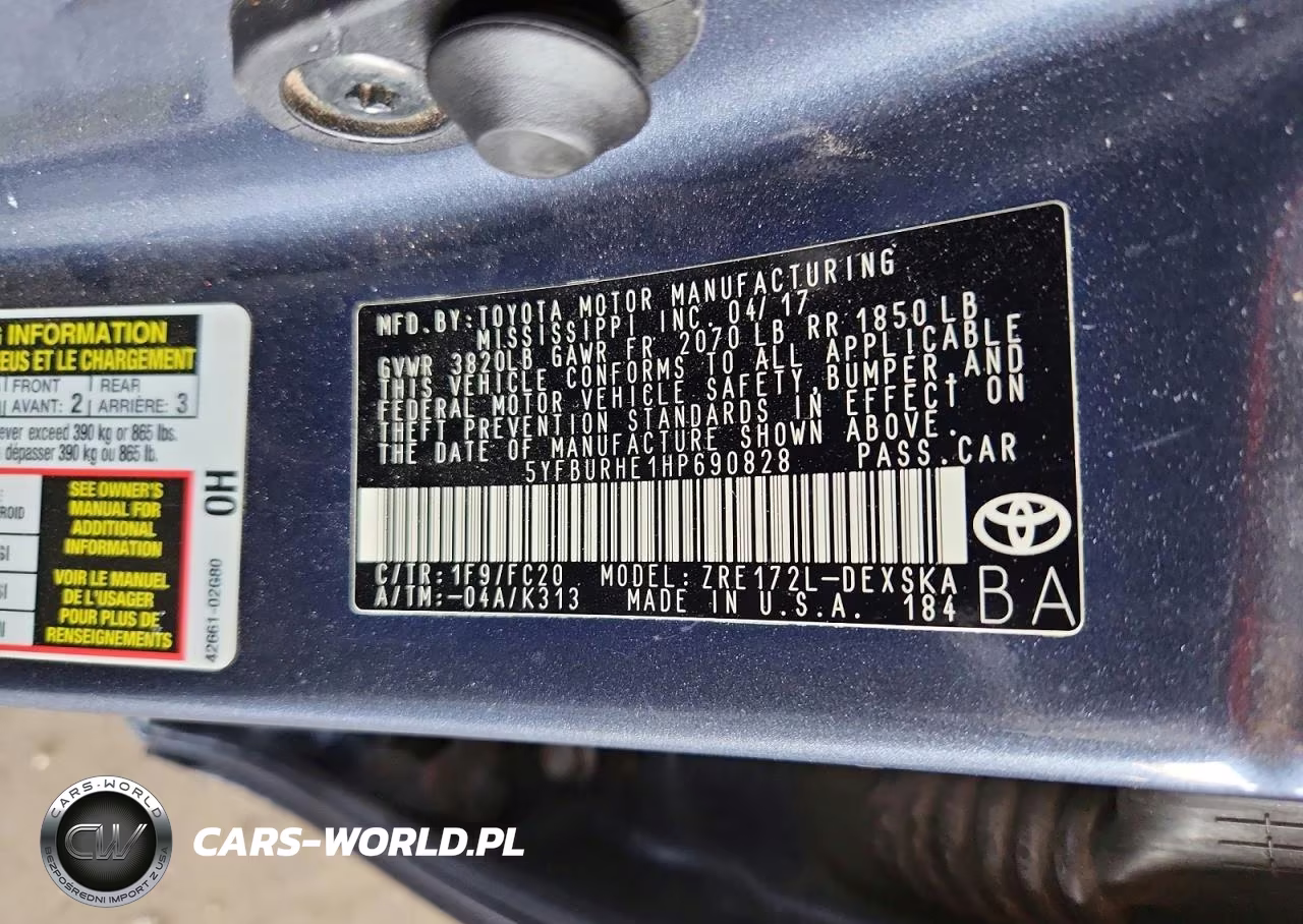 2017 Toyota Corolla Se VIN:5YFBURHE1HP690828 - 13