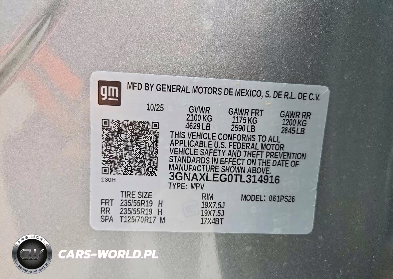 2026 Chevrolet Equinox Rs VIN:3GNAXLEG0TL314916 - 13