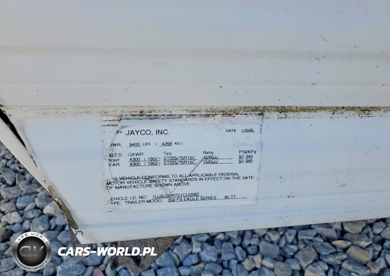 1995 Jayco Camper VIN:1UJBJ02R7S1CU0082 - 10