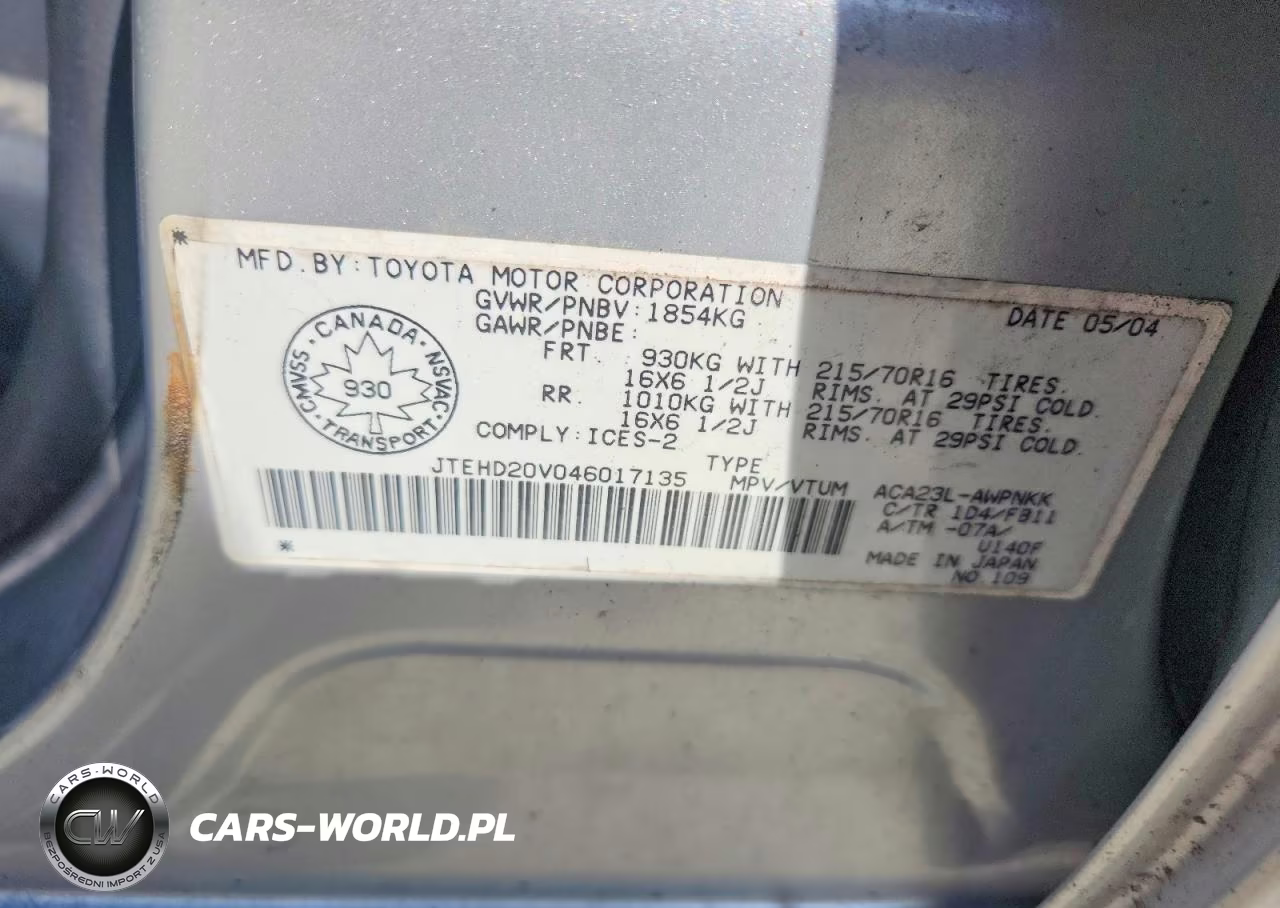 2004 Toyota Rav4 Base VIN:JTEHD20V046017135 - 13