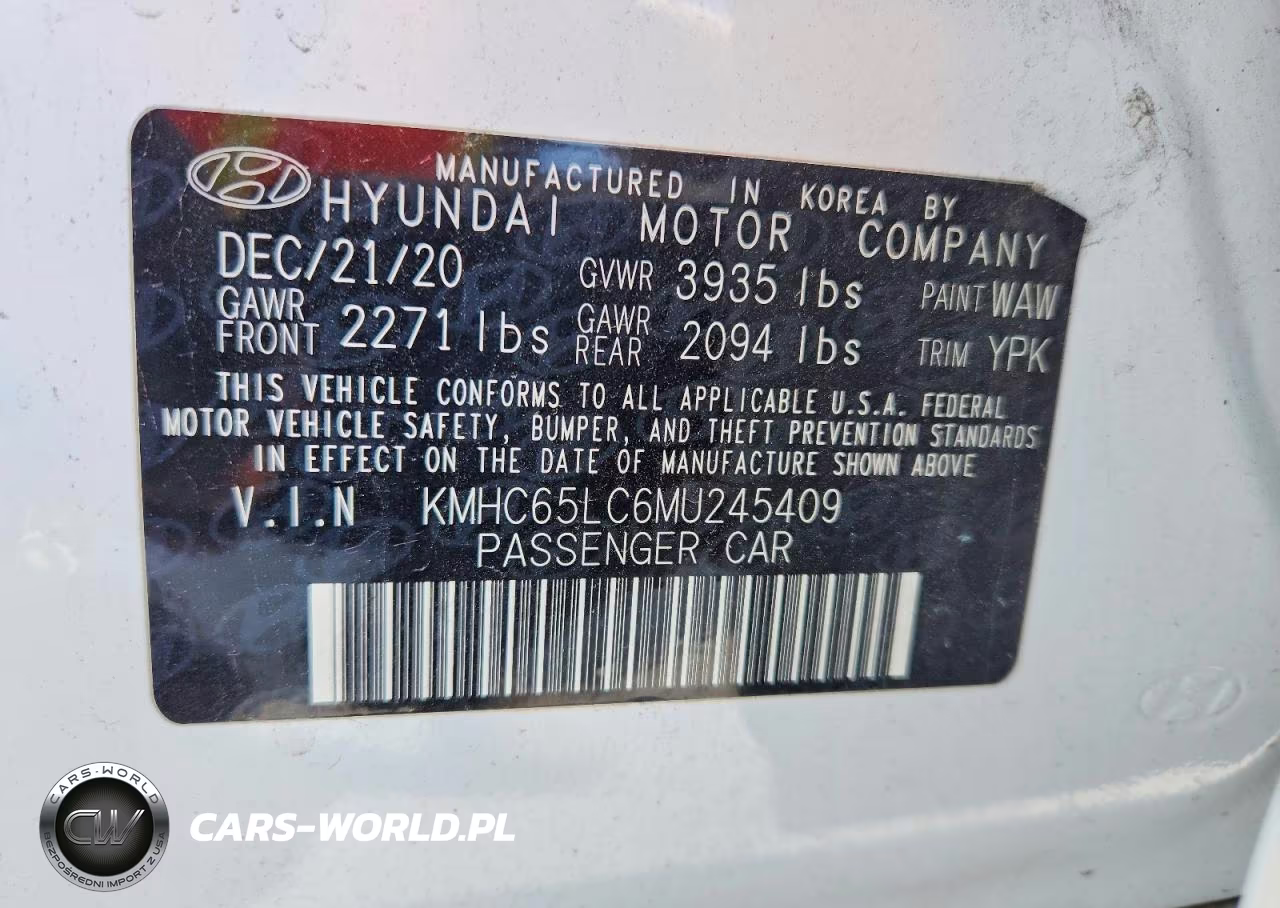 2021 Hyundai Ioniq Blue VIN:KMHC65LC6MU245409 - 13