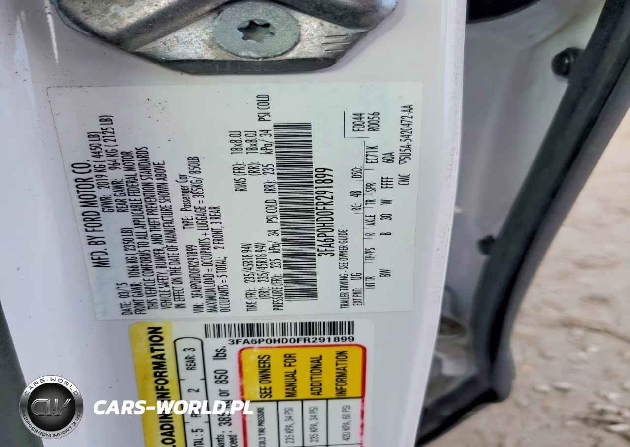 2015 Ford Fusion Se VIN:3FA6P0HD0FR291899 - 12