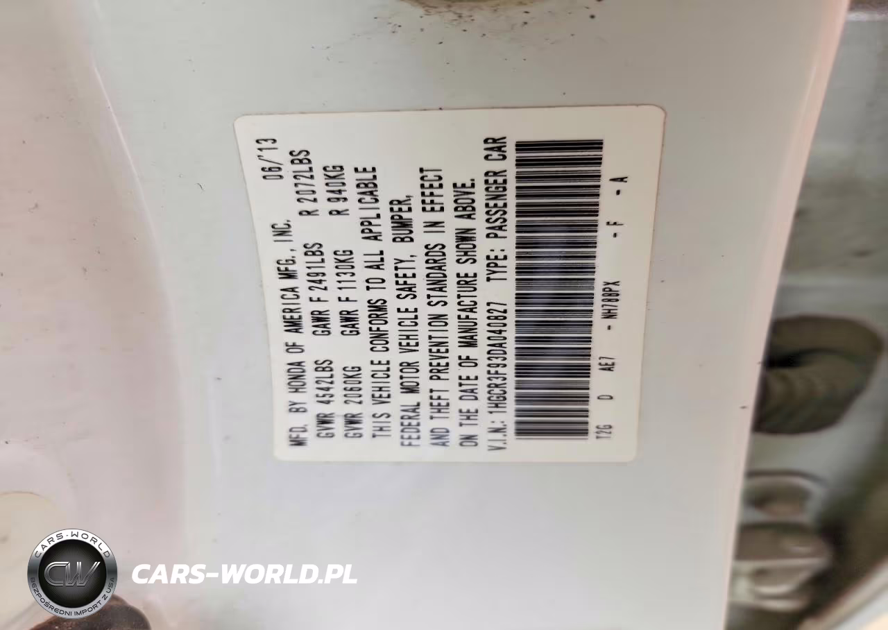 2013 Honda Accord Touring VIN:1HGCR3F93DA040827 - 12