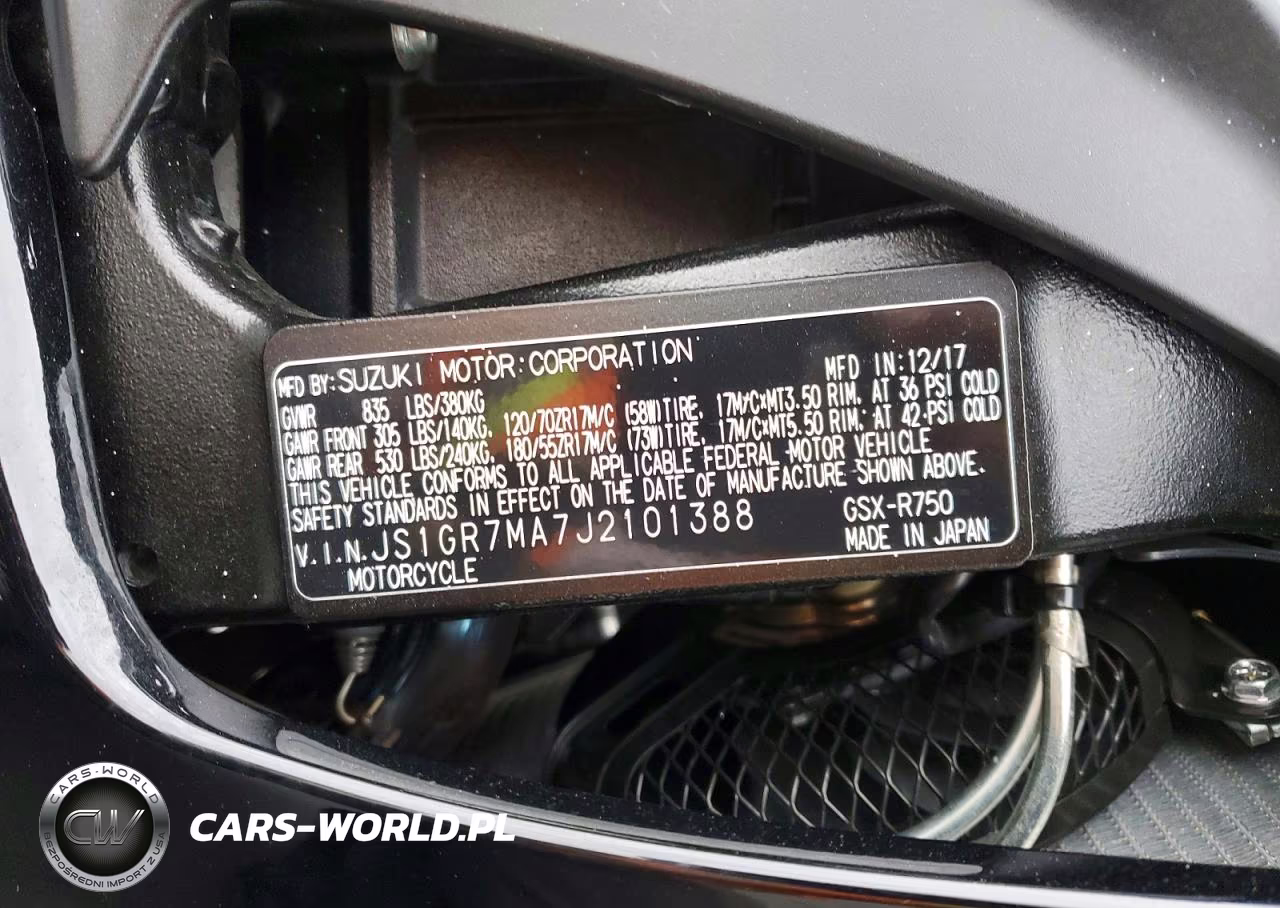2018 Suzuki Gsx-R750 VIN:JS1GR7MA7J2101388 - 9