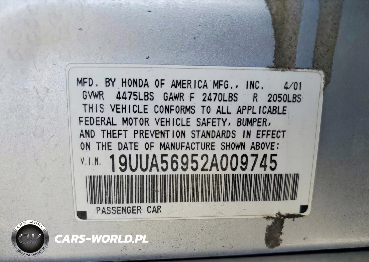 2002 Acura 3.2Tl Type-S VIN:19UUA56952A009745 - 12