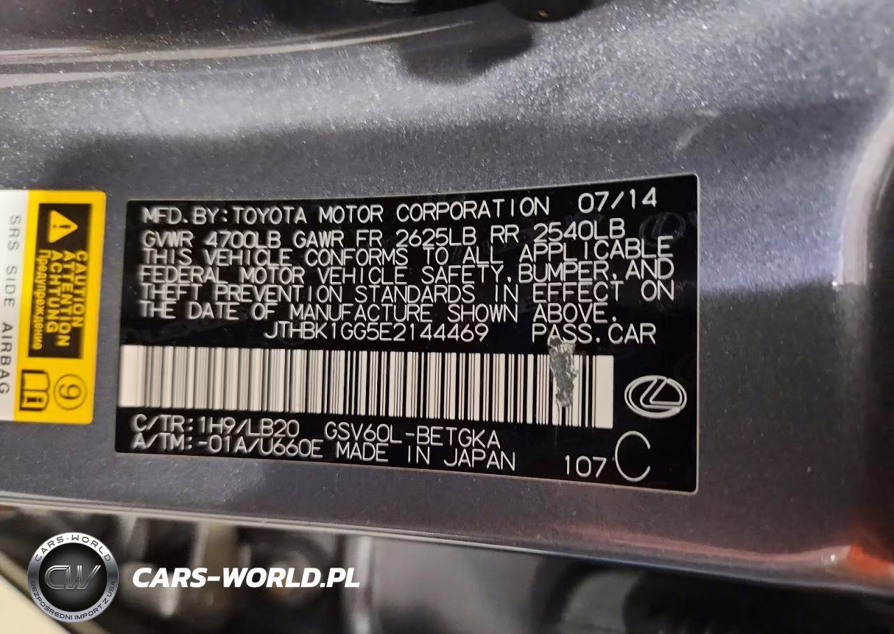 2014 Lexus Es 350 VIN:JTHBK1GG5E2144469 - 12