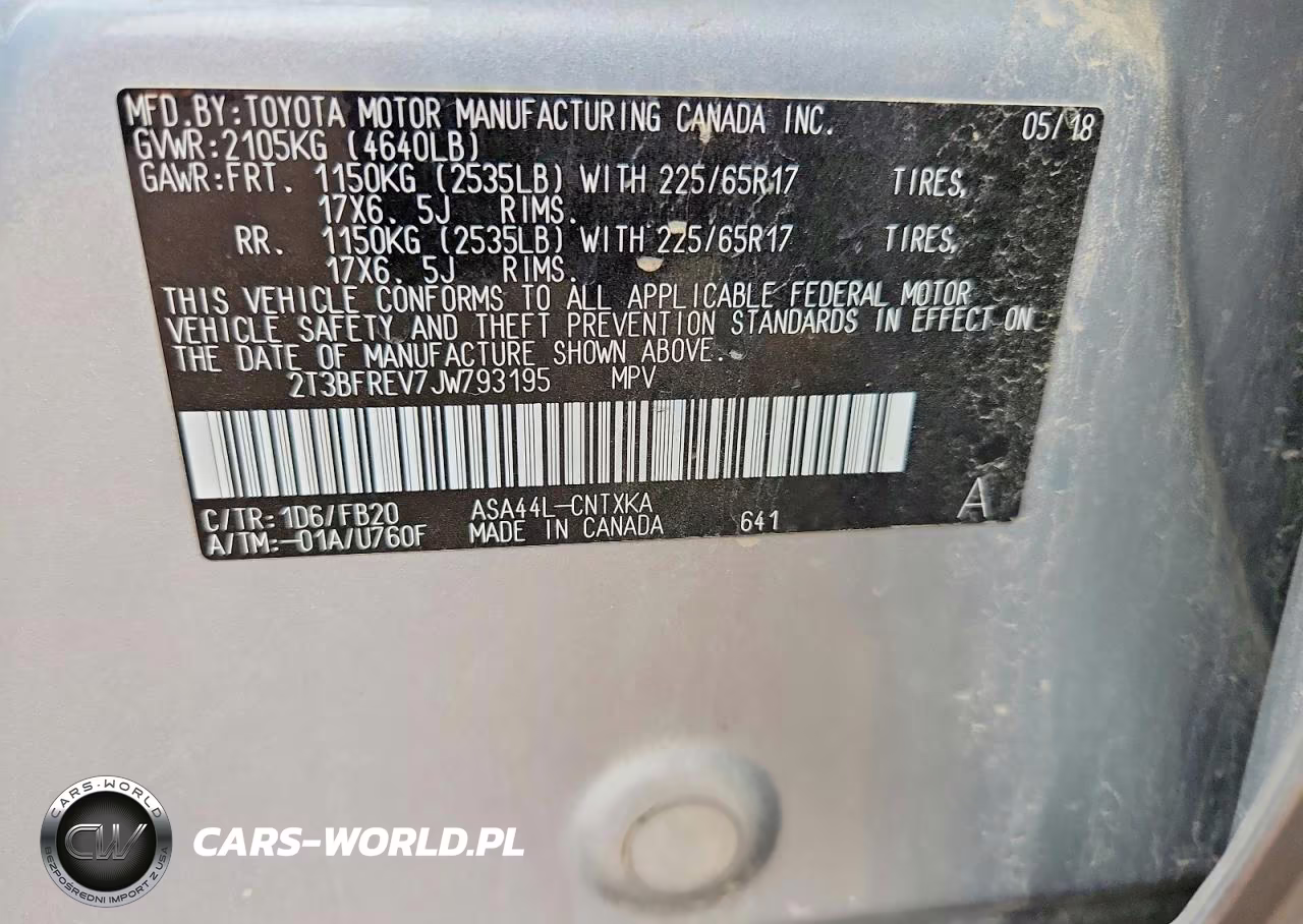 2018 Toyota Rav4 Le VIN:2T3BFREV7JW793195 - 13