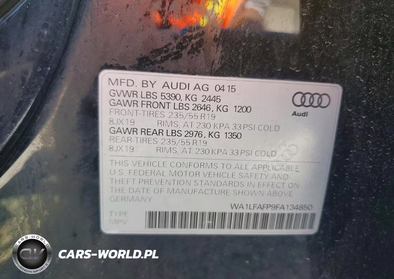 2015 Audi Q5 Premium Plus VIN:WA1LFAFP9FA134850 - 13
