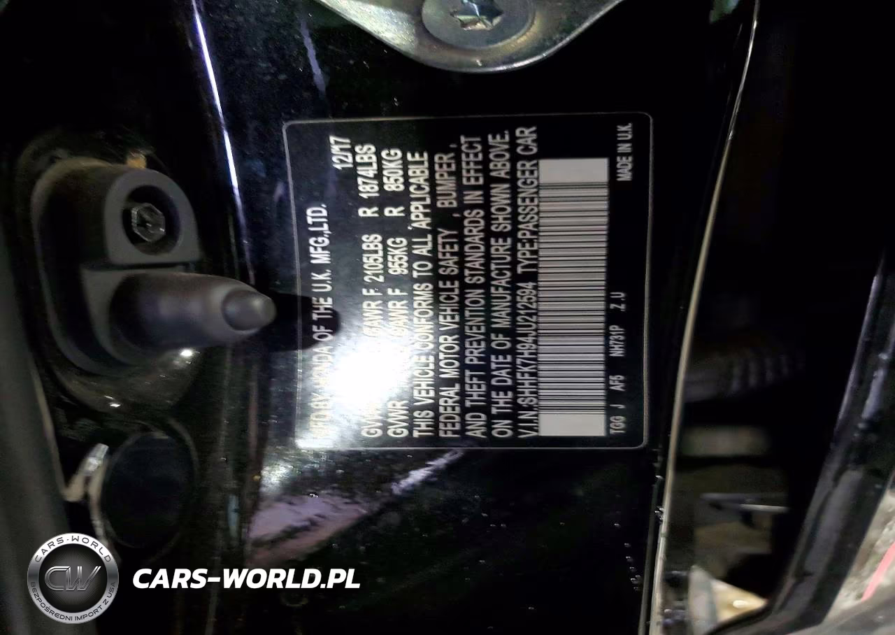 2018 Honda Civic Sport Touring VIN:SHHFK7H94JU212594 - 13