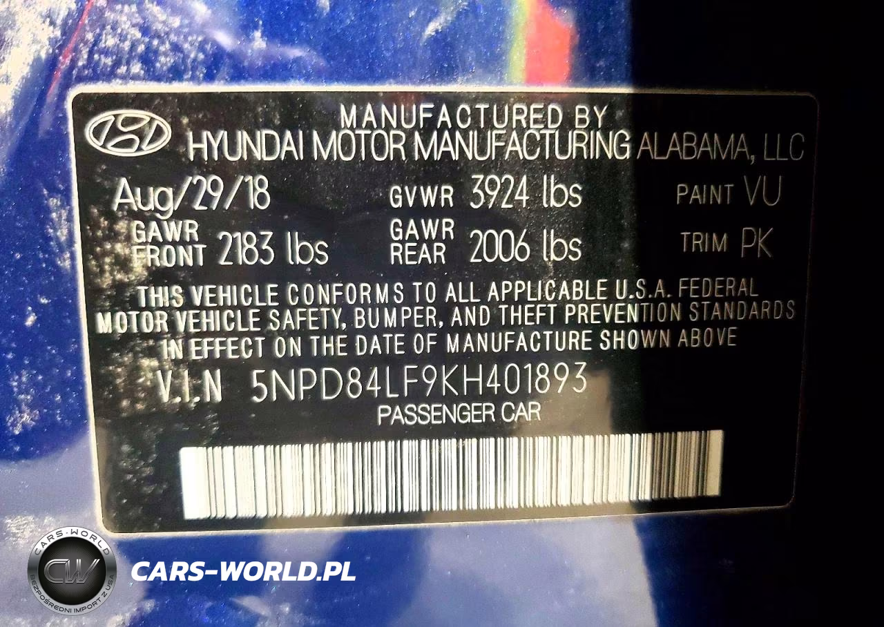 2019 Hyundai Elantra Sel VIN:5NPD84LF9KH401893 - 12