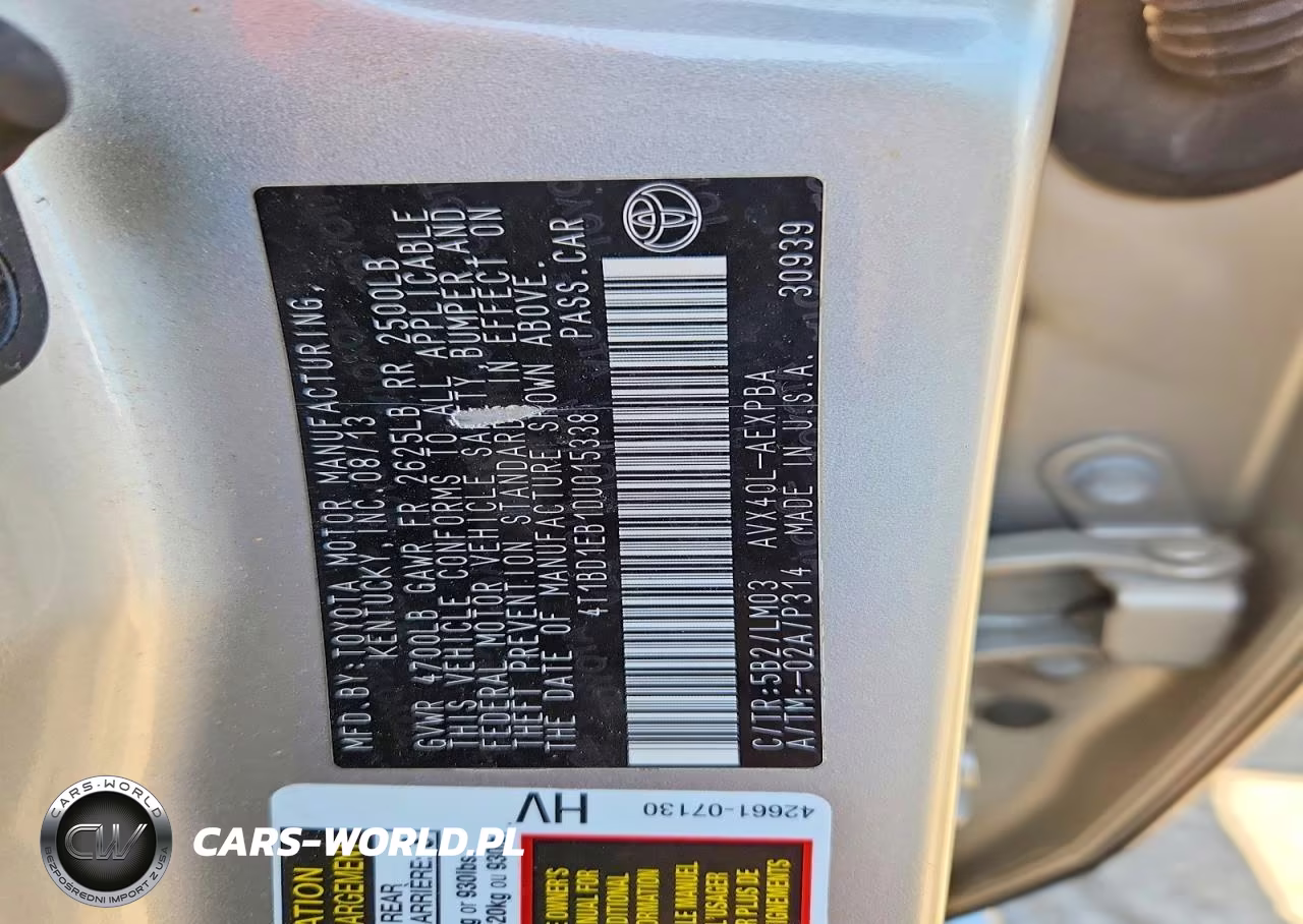 2013 Toyota Avalon Hybrid Limited VIN:4T1BD1EB1DU015338 - 13