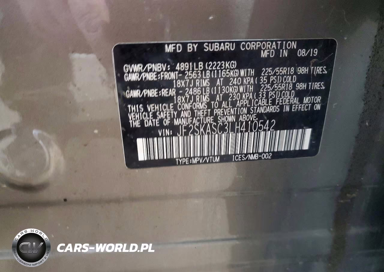 2020 Subaru Forester Limited VIN:JF2SKASC3LH410542 - 13