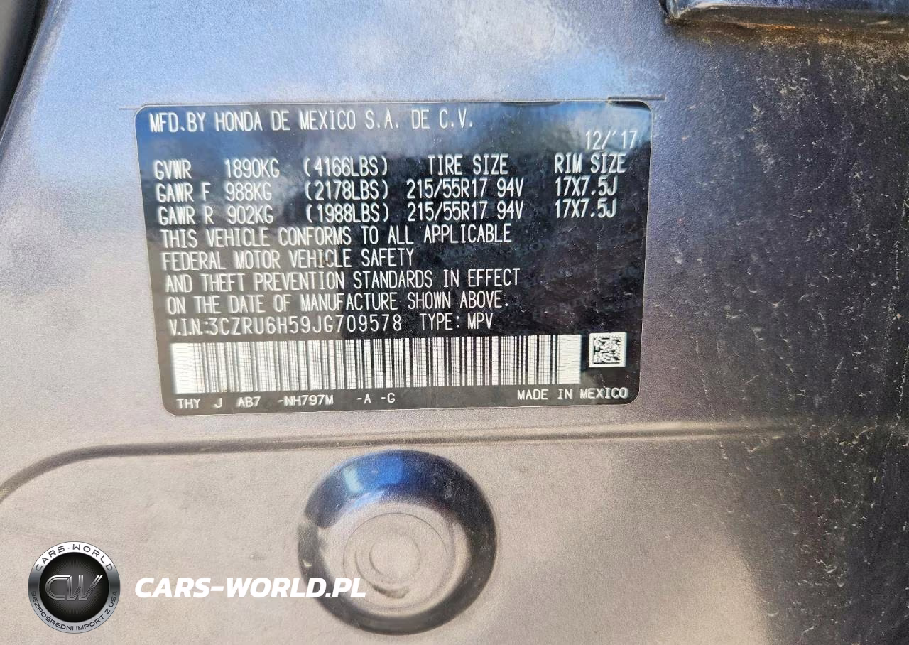 2018 Honda Hr-V Ex VIN:3CZRU6H59JG709578 - 13