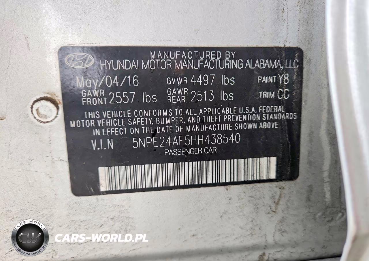 2017 Hyundai Sonata Se VIN:5NPE24AF5HH438540 - 12