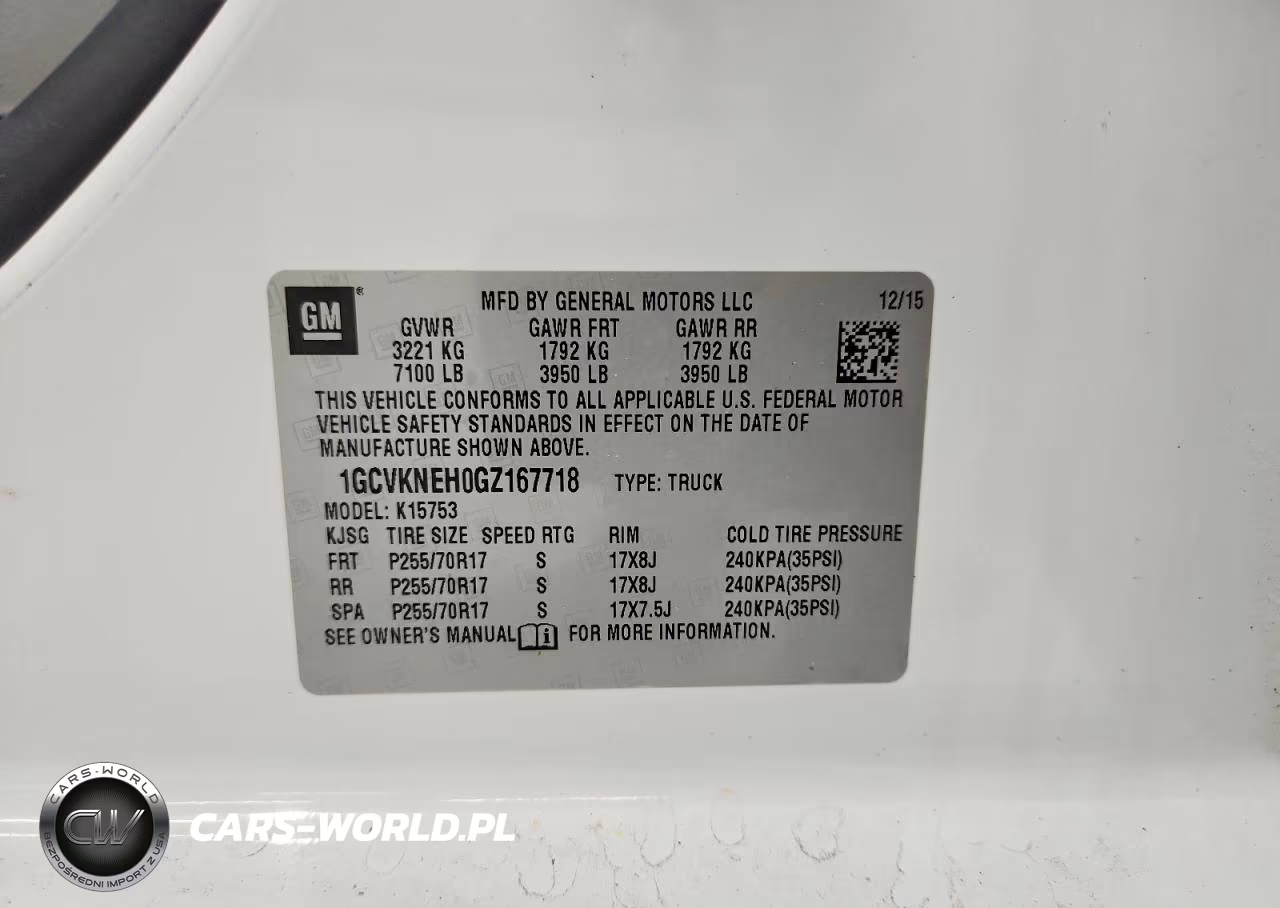 2016 Chevrolet Silverado K1500 VIN:1GCVKNEH0GZ167718 - 12
