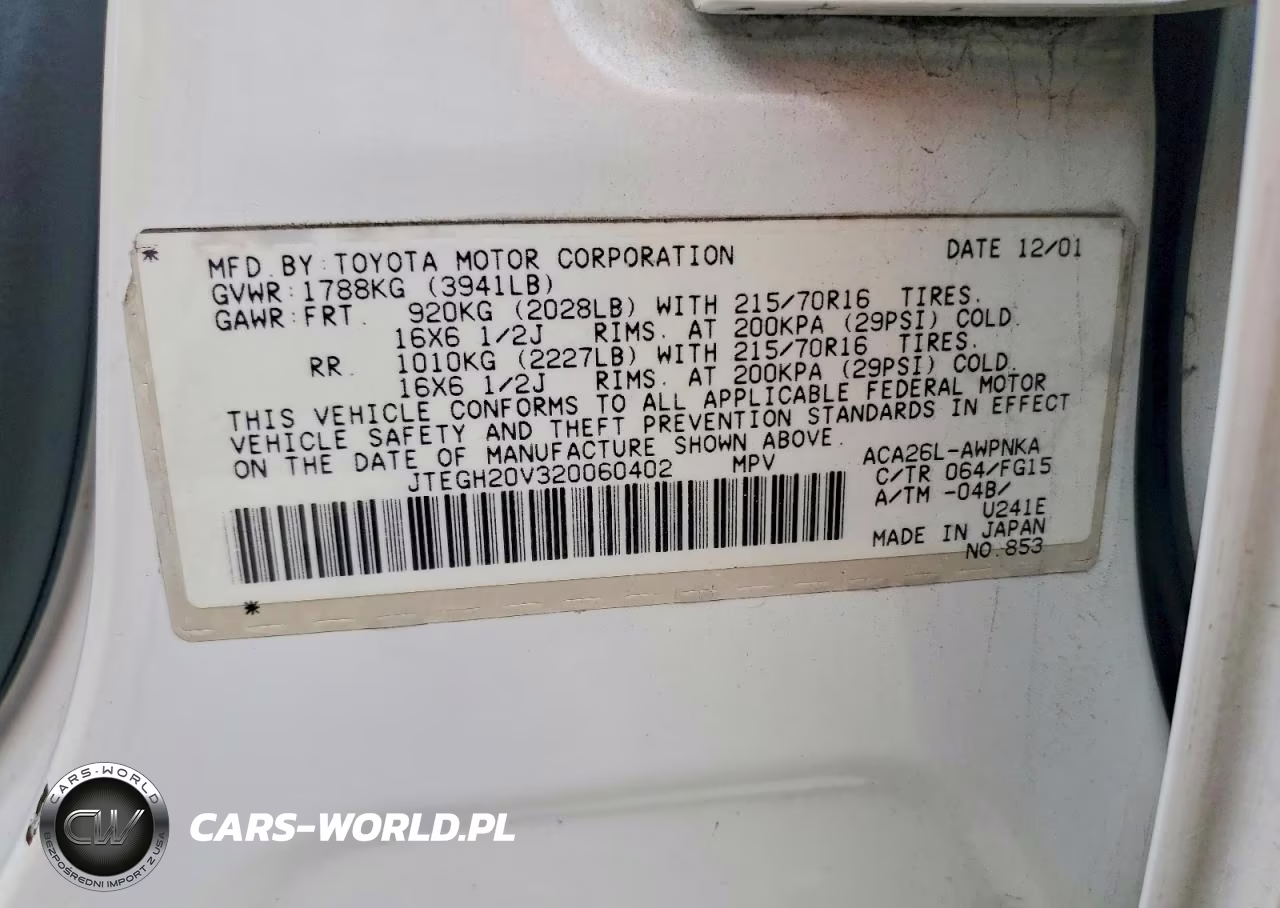 2002 Toyota Rav4 Base VIN:JTEGH20V320060402 - 12