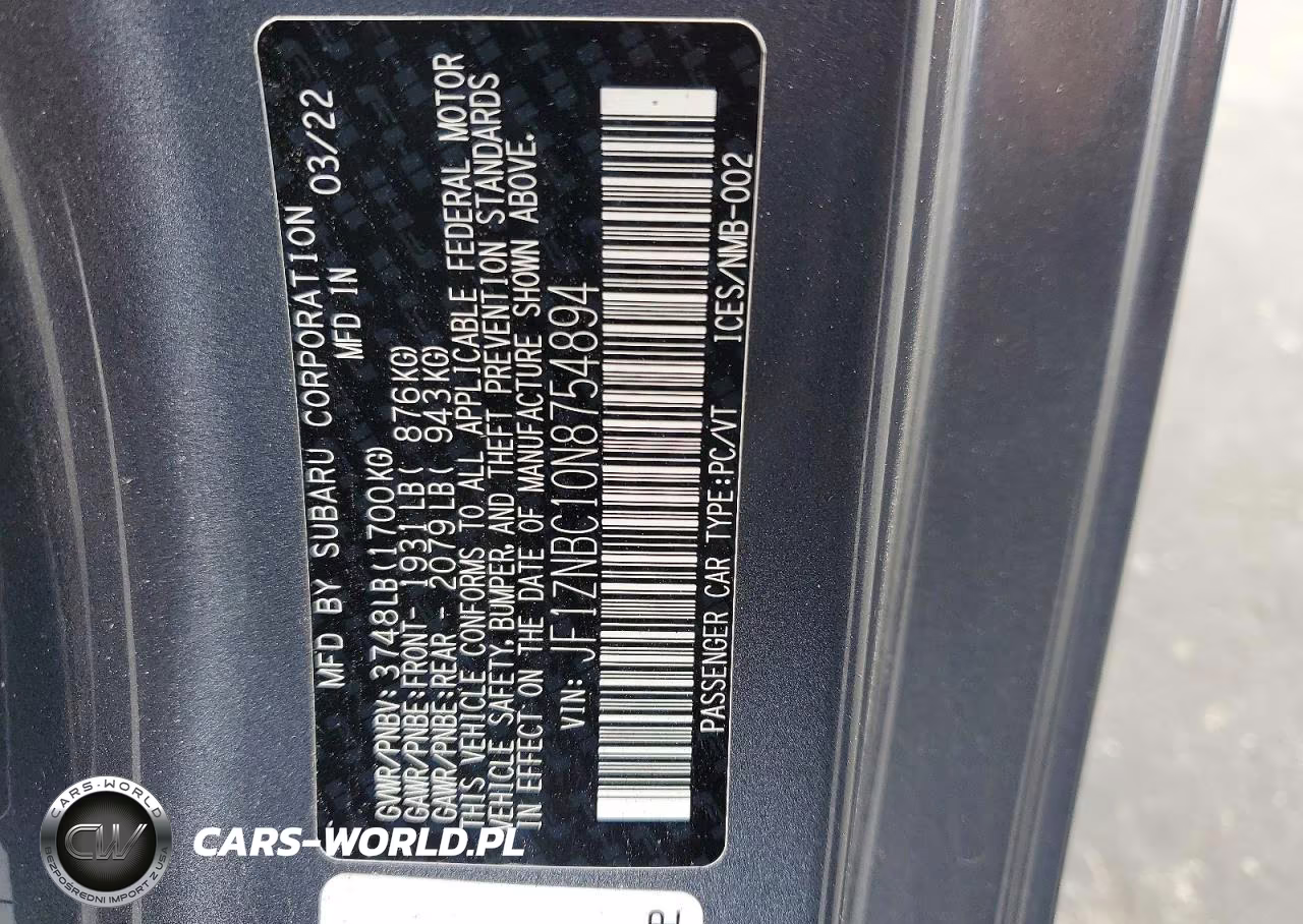 2022 Toyota Gr86 Base VIN:JF1ZNBC10N8754894 - 12