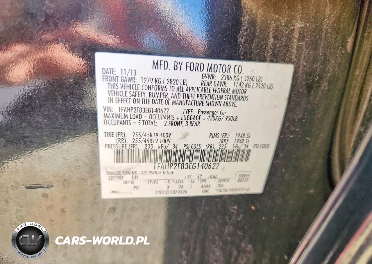 2014 Ford Taurus Limited VIN:1FAHP2F83EG140622 - 12
