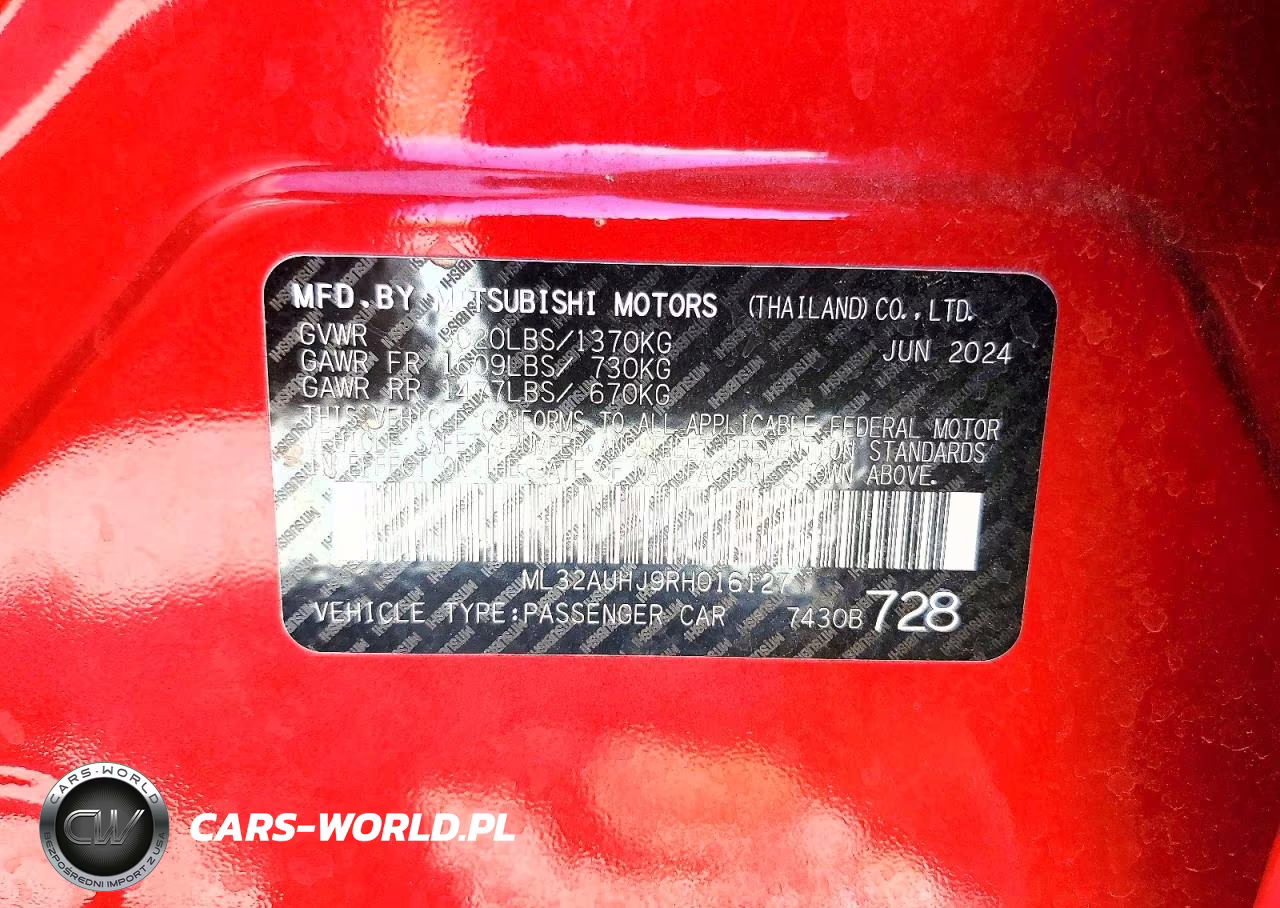 2024 Mitsubishi Mirage Es VIN:ML32AUHJ9RH016127 - 12