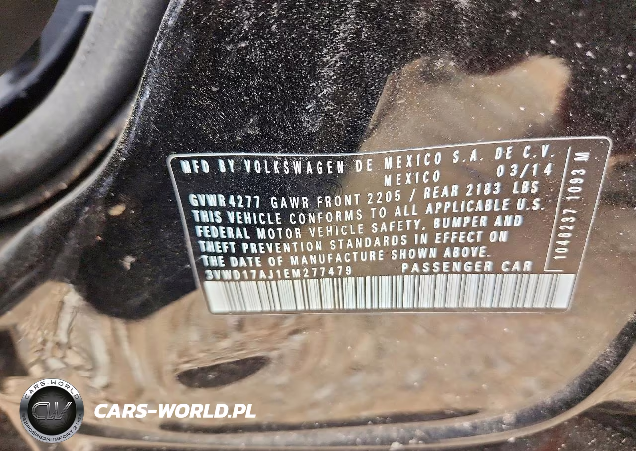2014 Volkswagen Jetta Se VIN:3VWD17AJ1EM277479 - 13