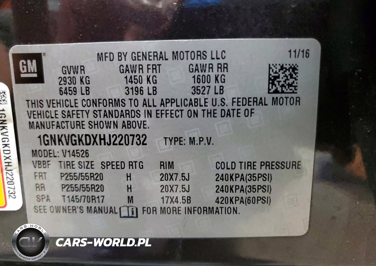 2017 Chevrolet Traverse Lt VIN:1GNKVGKDXHJ220732 - 13