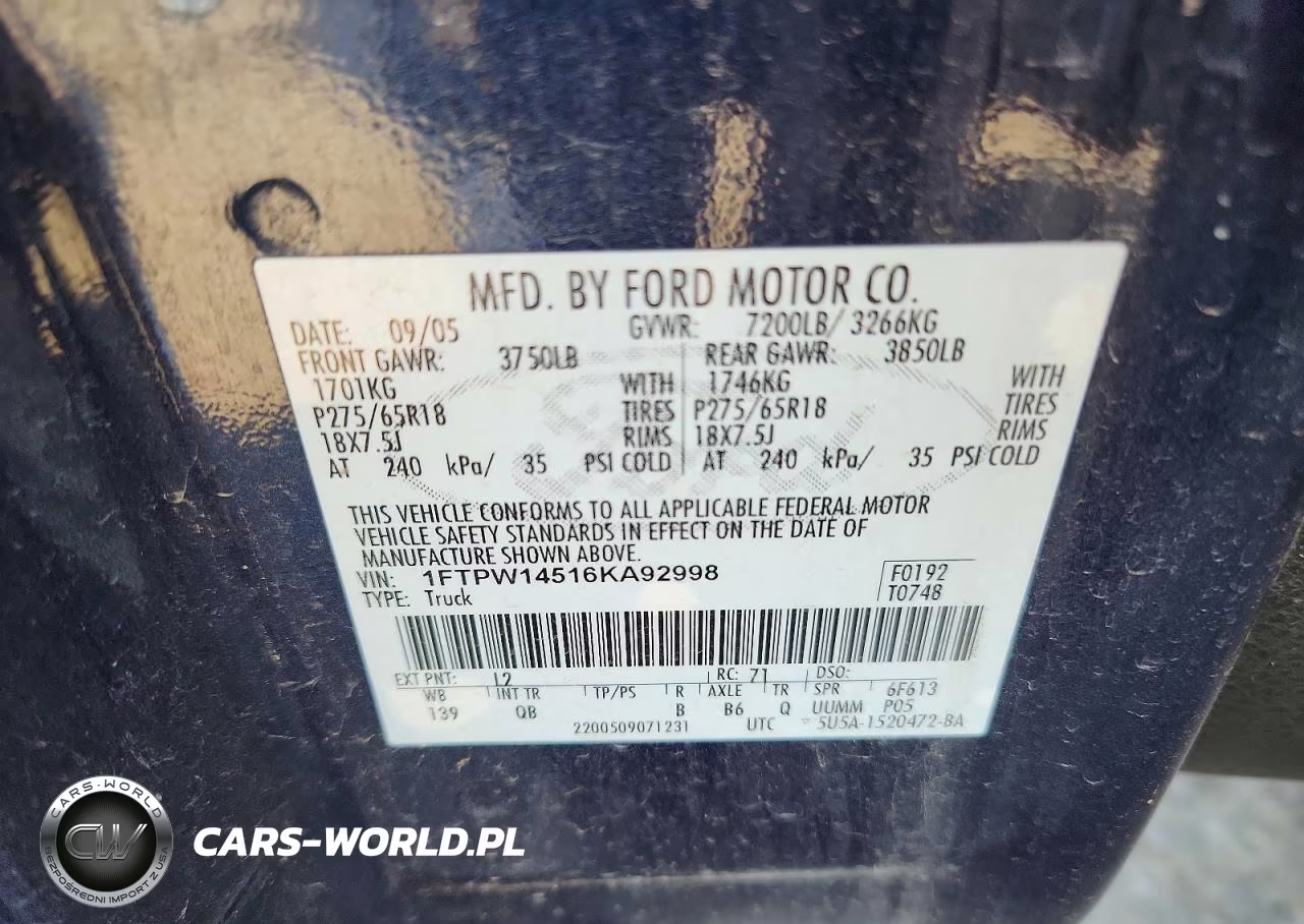 2006 Ford F150 Supercrew VIN:1FTPW14516KA92998 - 12