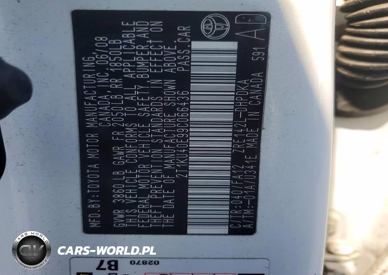 2009 Toyota Matrix Base VIN:2T1KU40E99C066436 - 13