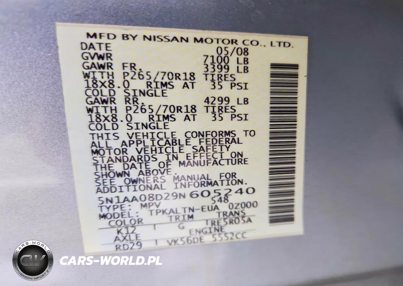 2009 Nissan Armada Se VIN:5N1AA08D29N605240 - 13
