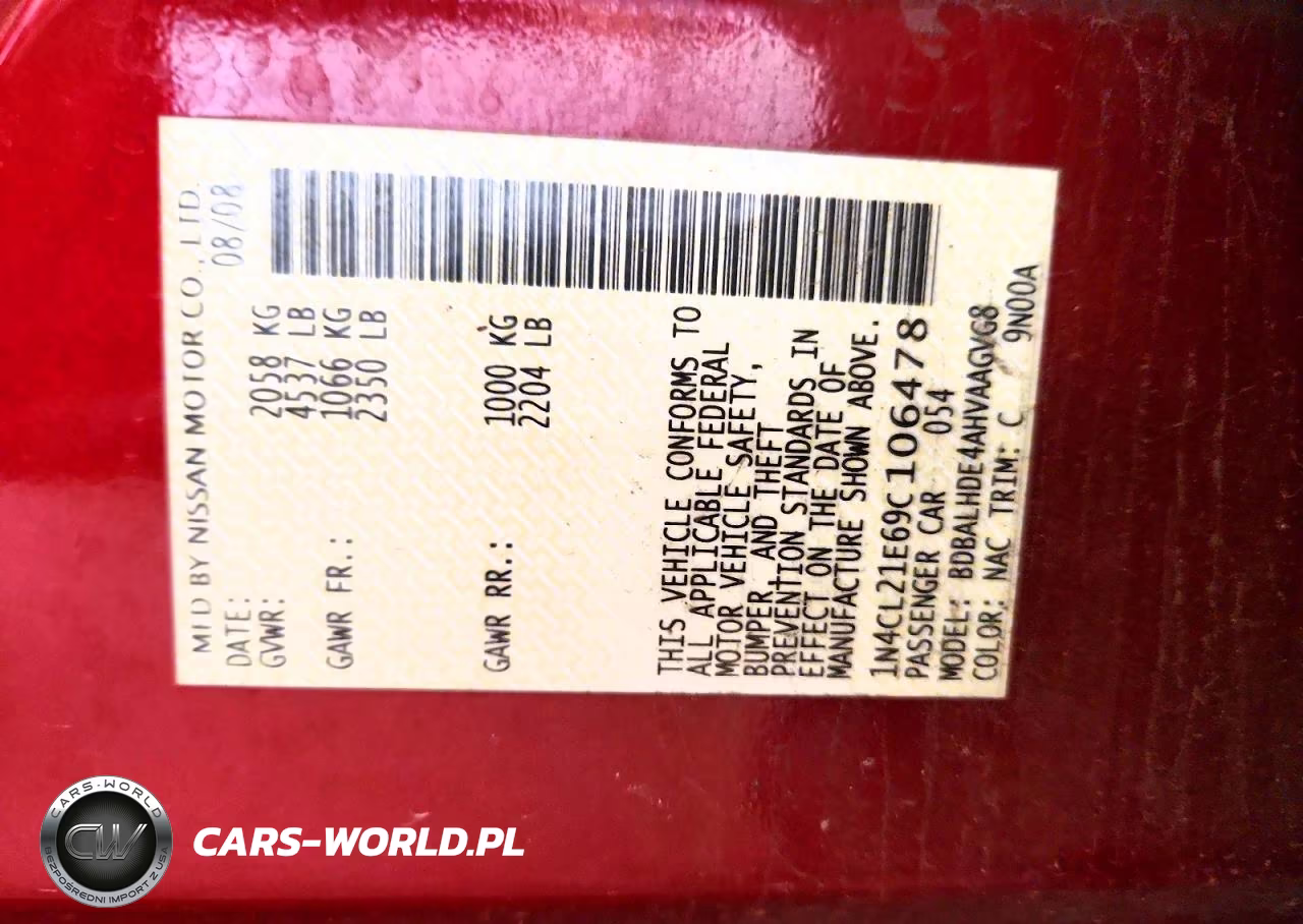 2009 Nissan Altima Hybrid VIN:1N4CL21E69C106478 - 12