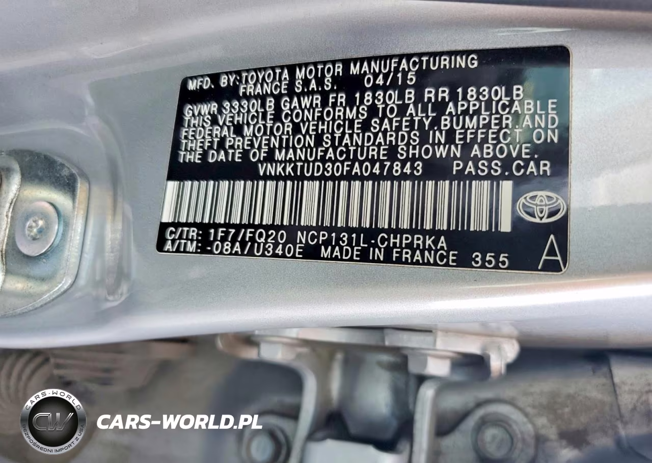 2015 Toyota Yaris 5-Door L VIN:VNKKTUD30FA047843 - 12