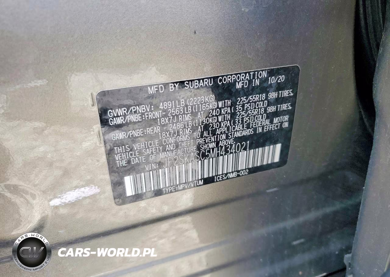 2021 Subaru Forester Limited VIN:JF2SKASC5MH434021 - 13