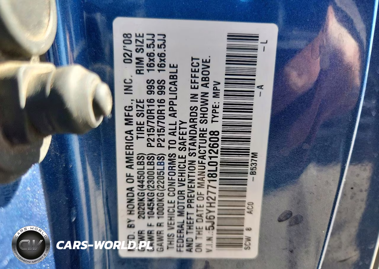 2008 Honda Element Ex VIN:5J6YH27718L012608 - 13