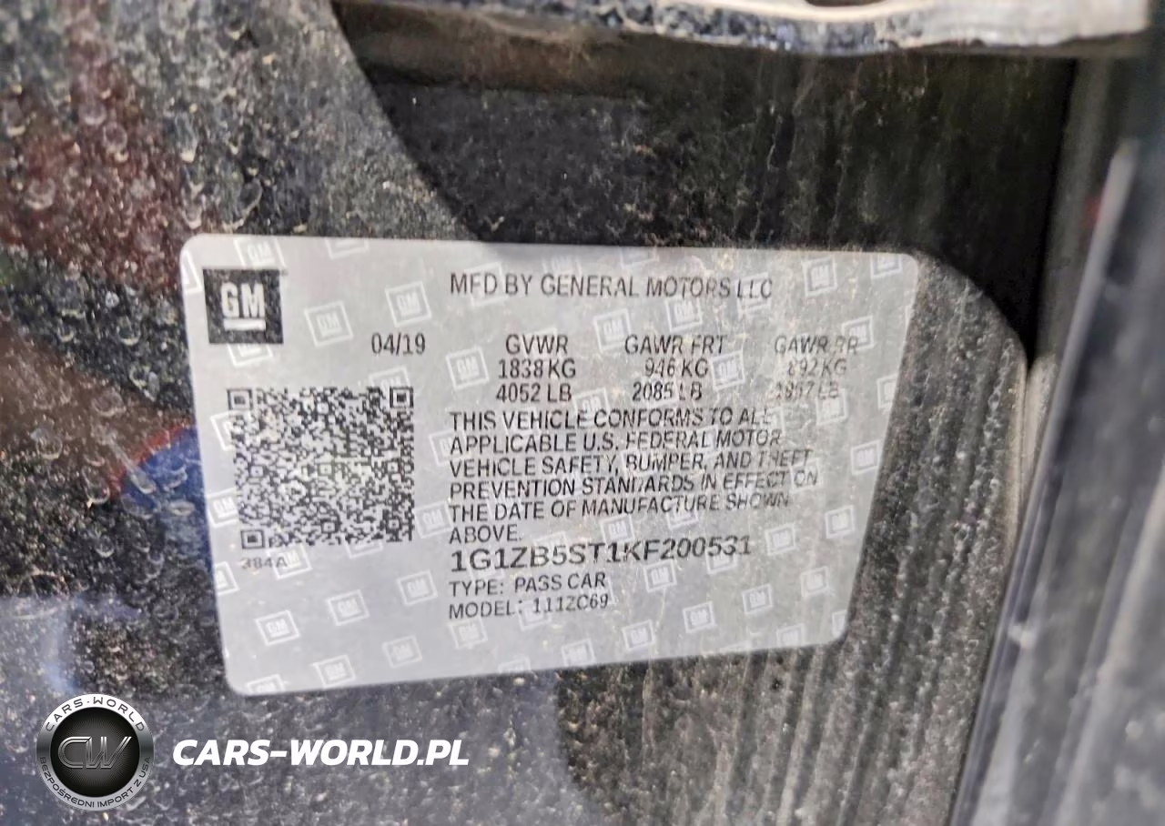 2019 Chevrolet Malibu Ls VIN:1G1ZB5ST1KF200531 - 12