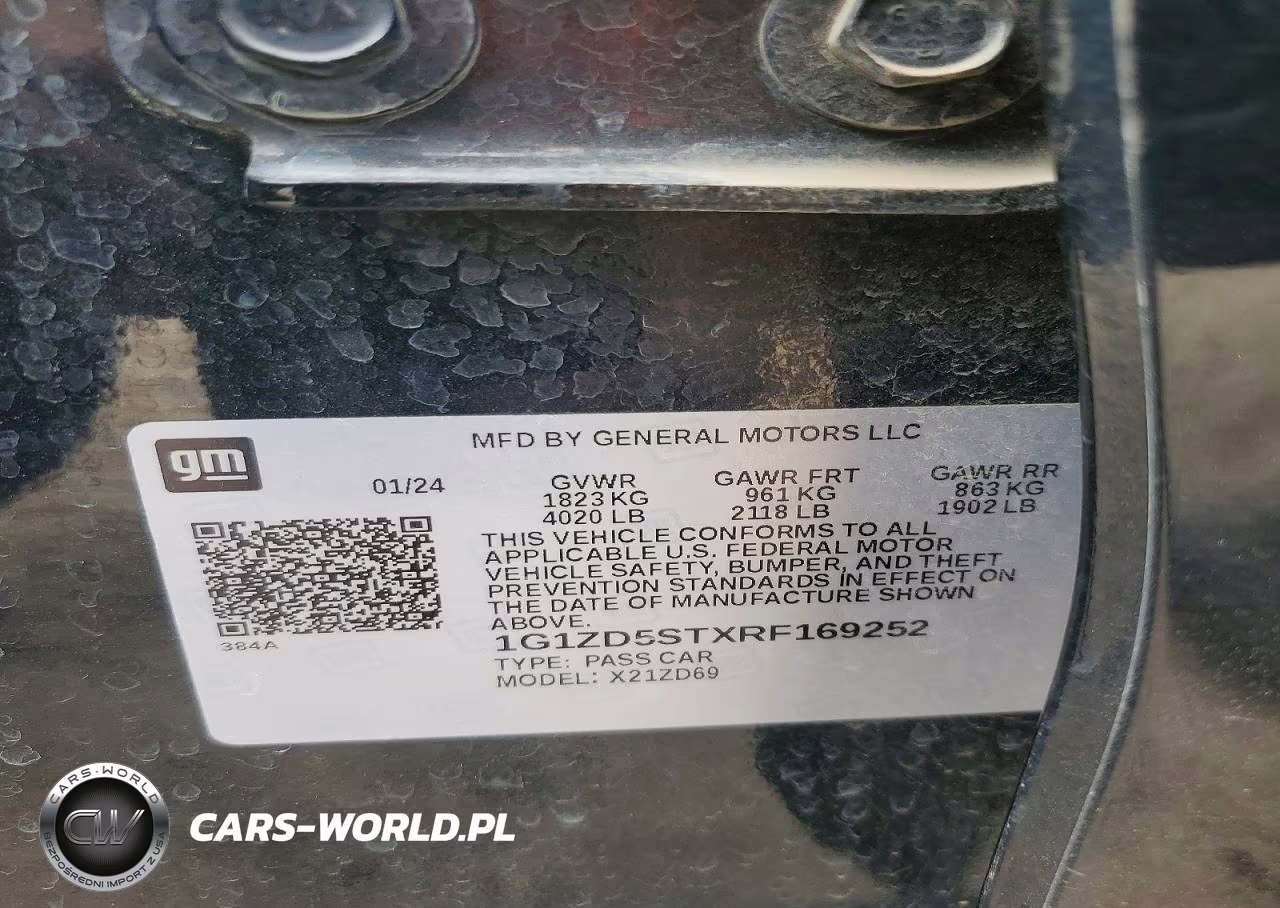 2024 Chevrolet Malibu Lt VIN:1G1ZD5STXRF169252 - 12