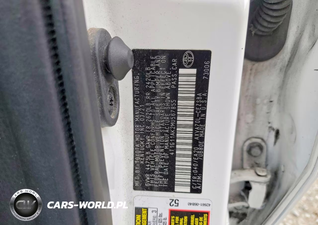 2021 Toyota Camry Se VIN:4T1G11AK2MU567855 - 13