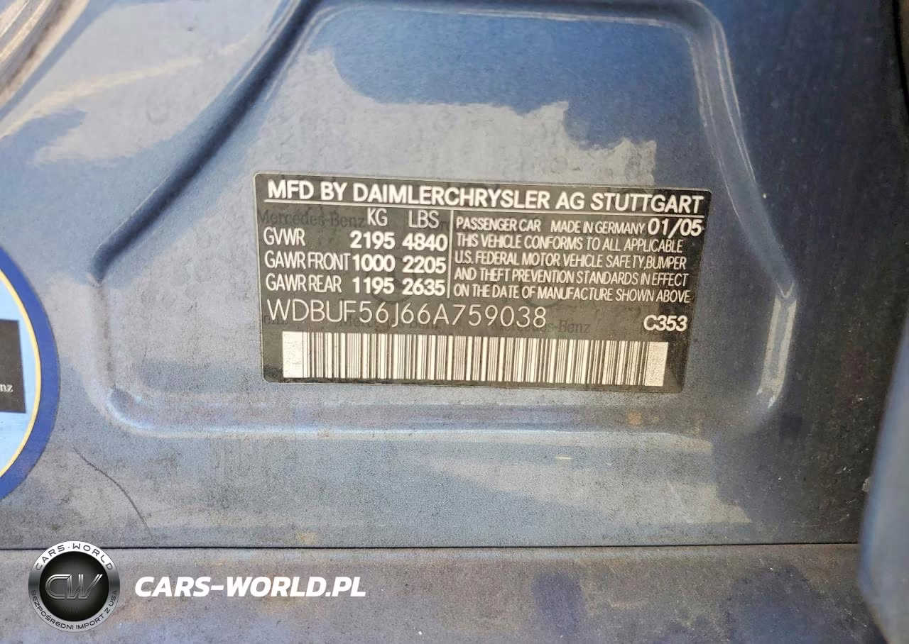 2006 Mercedes-Benz E 350 VIN:WDBUF56J66A759038 - 12