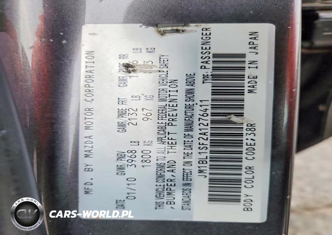 2010 Mazda 3 I VIN:JM1BL1SF2A1276411 - 12