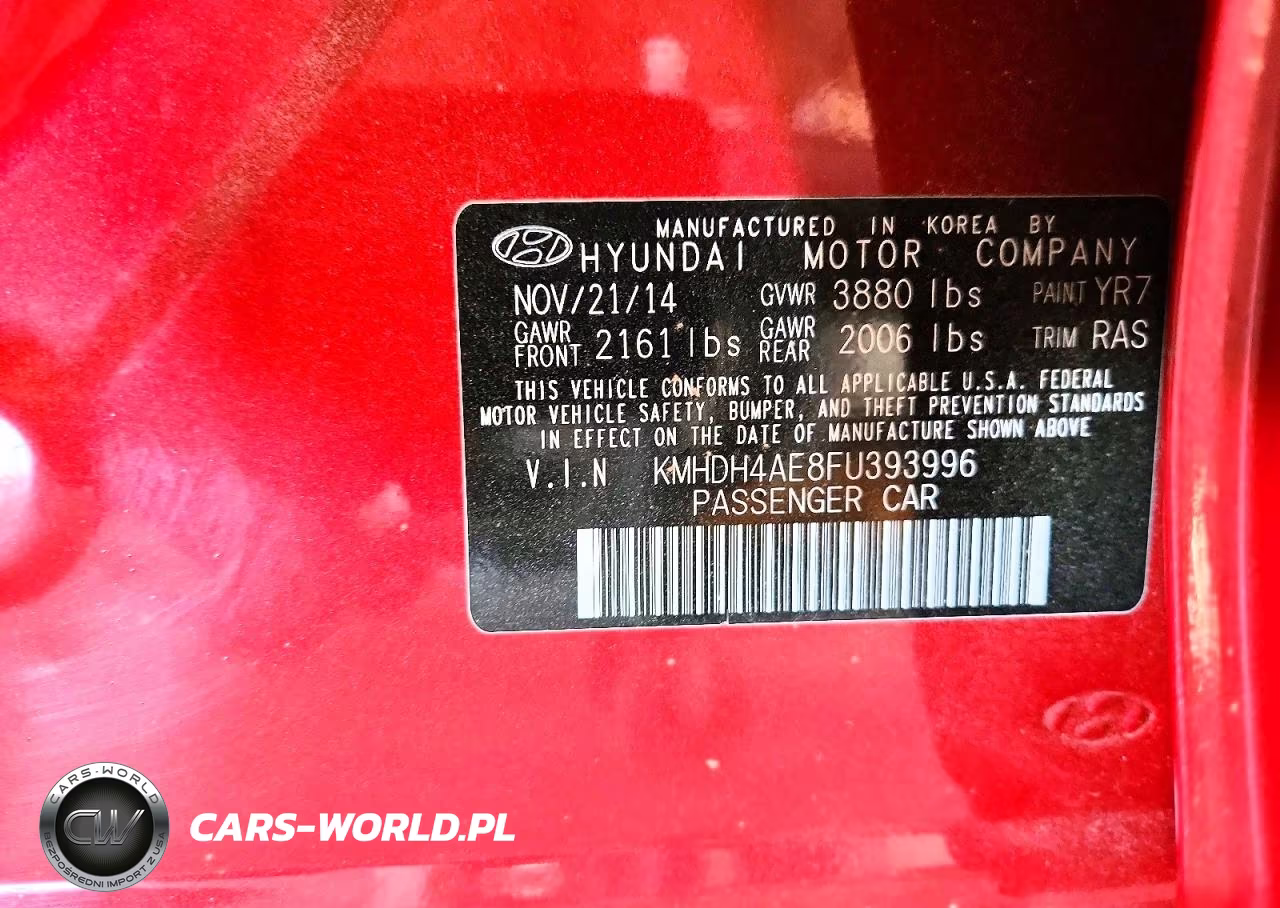2015 Hyundai Elantra Se VIN:KMHDH4AE8FU393996 - 12