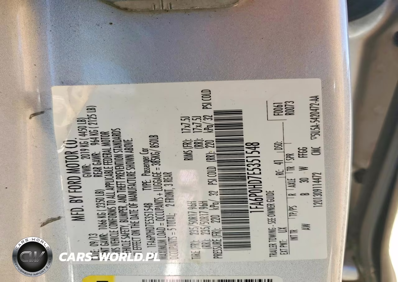 2014 Ford Fusion Se VIN:1FA6P0HD7E5351548 - 12