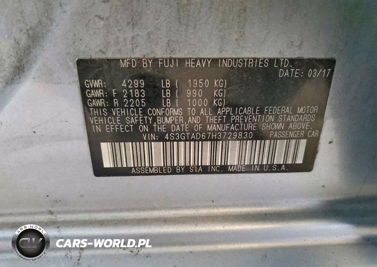 2017 Subaru Impreza Premium Plus VIN:4S3GTAD67H3729830 - 12