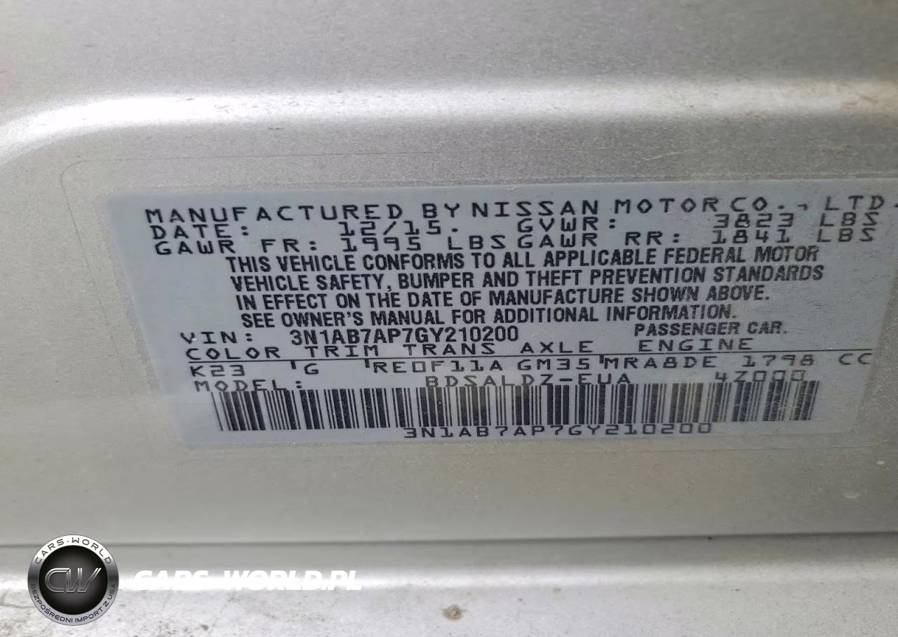 2016 Nissan Sentra Sv VIN:3N1AB7AP7GY210200 - 13